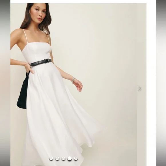 Reformation Monette Dress White size 4 - Picture 2 of 7